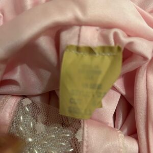 Elegant Pink Dress with Lace Detail